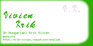 vivien krik business card